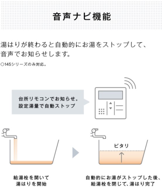 MC-145V(A)リンナイ給湯専用リモコン オートストップ機能付